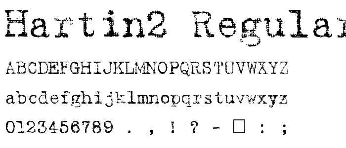 Hartin2 Regular font